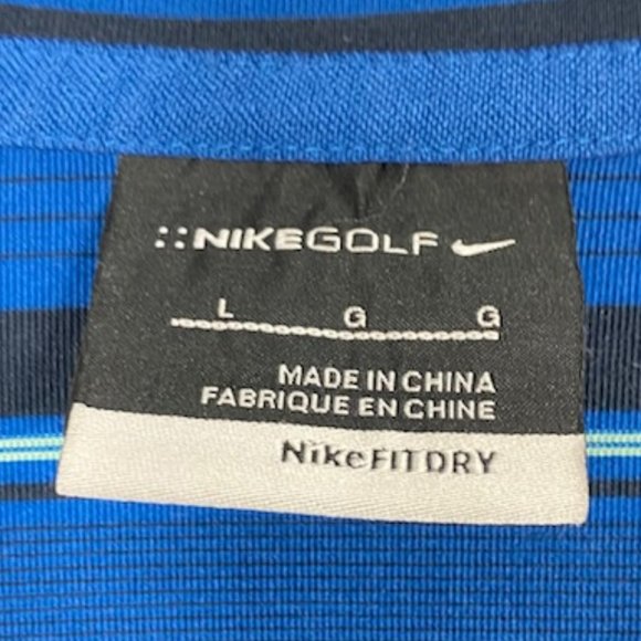 Nike Golf Striped Fit Dry Short Sleeve Polo Shirt - Picture 5 of 7